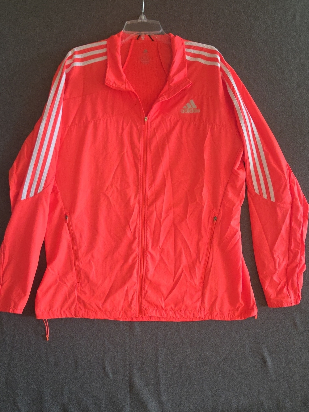 adidas Women’s Neon Zip-Front Windbreaker Jacket